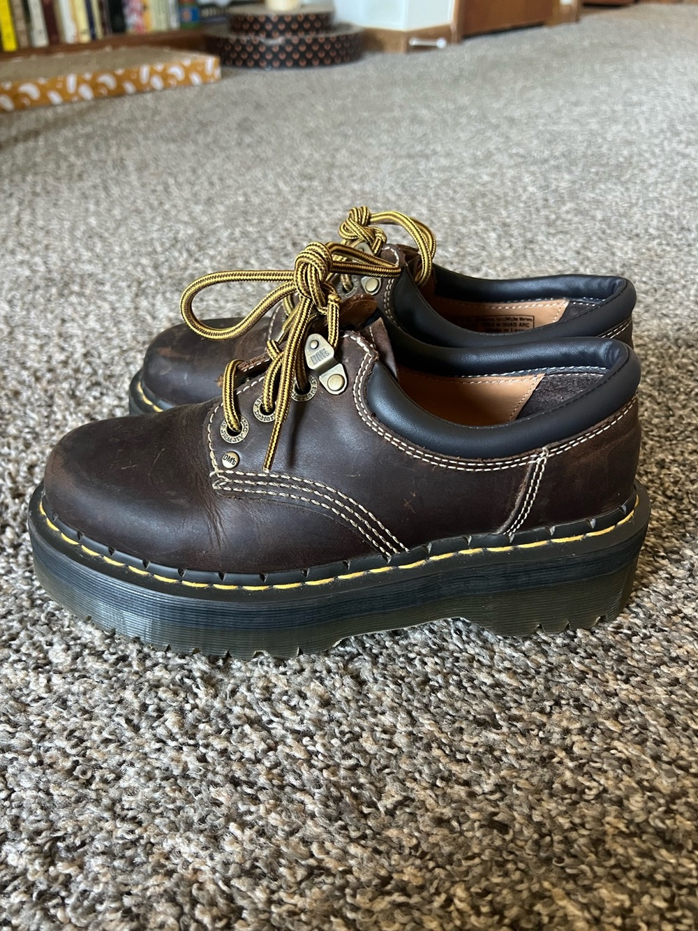 8053 ARC CRAZY HORSE LEATHER PLATFORM CASUAL SHOES - Picture 3 of 8